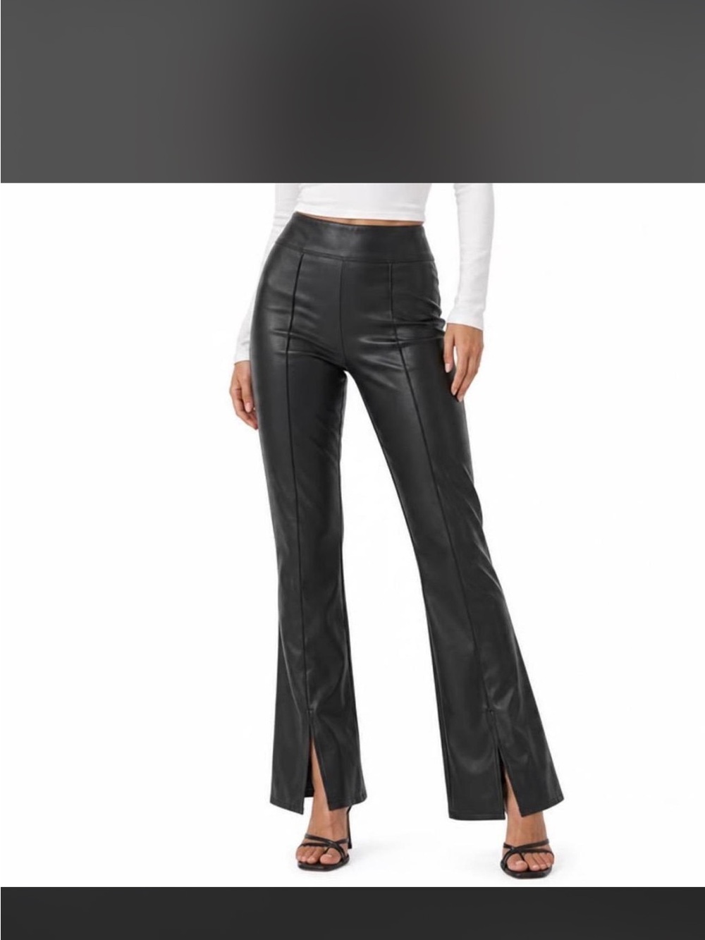 Abercrombie & Fitch Black Vegan Leather Pants